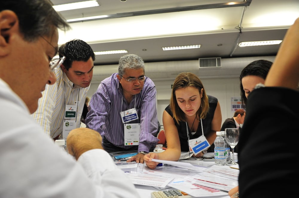 Team analysing the projects' data sheet